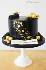 Black and Gold Birthday Cake Black and Gold Birthday Cake