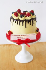 Fresh Berries Dripping Birthday Cake Fresh Berries Dripping Birthday Cake