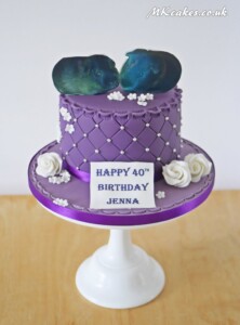 Purple Birthday Cake with Guinea Pigs Purple Birthday Cake with Guinea Pigs