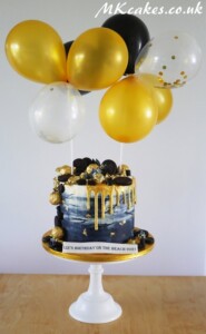 Gold and Black Dripping Birthday Cake Gold and Black Dripping Birthday Cake
