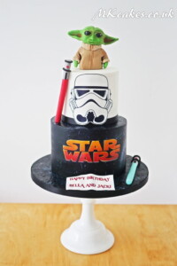 Star Wars Cake with Baby Yoda Star Wars Cake with Baby Yoda
