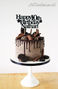 Oreo Dripping Birthday Cake MK Cakes | One-of-a-kind cakes for every occasion