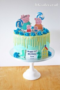 Peppa Pig Dripping Birthday Cake MK Cakes | One-of-a-kind cakes for every occasion