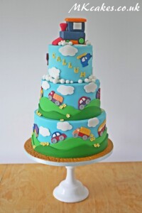 Cars and Train Birthday Cake MK Cakes | One-of-a-kind cakes for every occasion