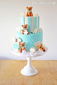 Cute Blue cake with Teddies Cute Blue cake with Teddies