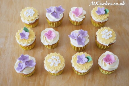 Pastel Flowers Cupcakes MK Cakes | One-of-a-kind cakes for every occasion