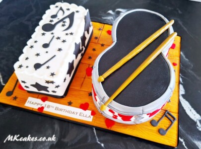 Music themed Number 18 cake Music themed Number 18 cake