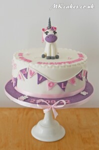 Unicorn Cake with Bunting Unicorn Cake with Bunting