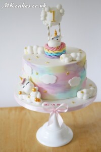 Hot Air Balloon n Birthday Cake with Unicorns MK Cakes | One-of-a-kind cakes for every occasion