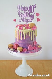 Purple and Pink Dripping Cake Purple and Pink Dripping Cake