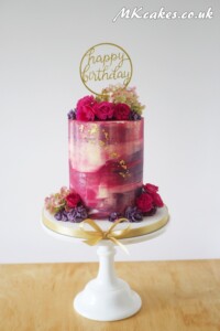 Purple & Pink Marbled Cake Purple & Pink Marbled Cake