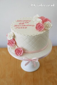 Classic Birthday Cake with Roses Classic Birthday Cake with Roses