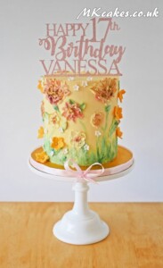 Buttercream Flowers Birthday Cake Buttercream Flowers Birthday Cake