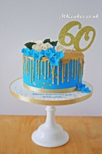 Blue dripping cake Blue dripping cake