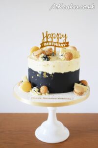 Black and Cream Buttercream Cake Black and Cream Buttercream Cake