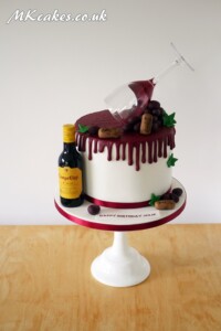 Wine Dripping Birthday Cake MK Cakes | One-of-a-kind cakes for every occasion