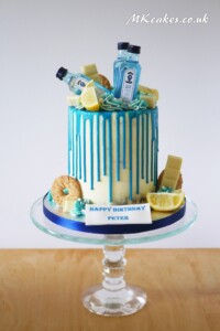 Gin Dripping Birthday Cake MK Cakes | One-of-a-kind cakes for every occasion