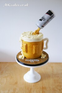 Carling Gravity Defying Birthday Cake MK Cakes | One-of-a-kind cakes for every occasion