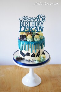 Blue Dripping Birthday Cake MK Cakes | One-of-a-kind cakes for every occasion
