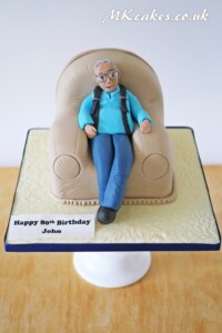Man in Armchair Birthday Cake MK Cakes | One-of-a-kind cakes for every occasion