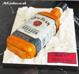 Jim Beam Bottle Birthday Cake MK Cakes | One-of-a-kind cakes for every occasion