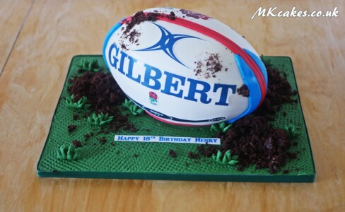 Rugby Ball Cake MK Cakes | One-of-a-kind cakes for every occasion