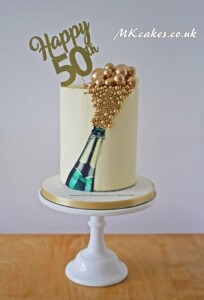 Champagne baubles cake Champagne baubles cake